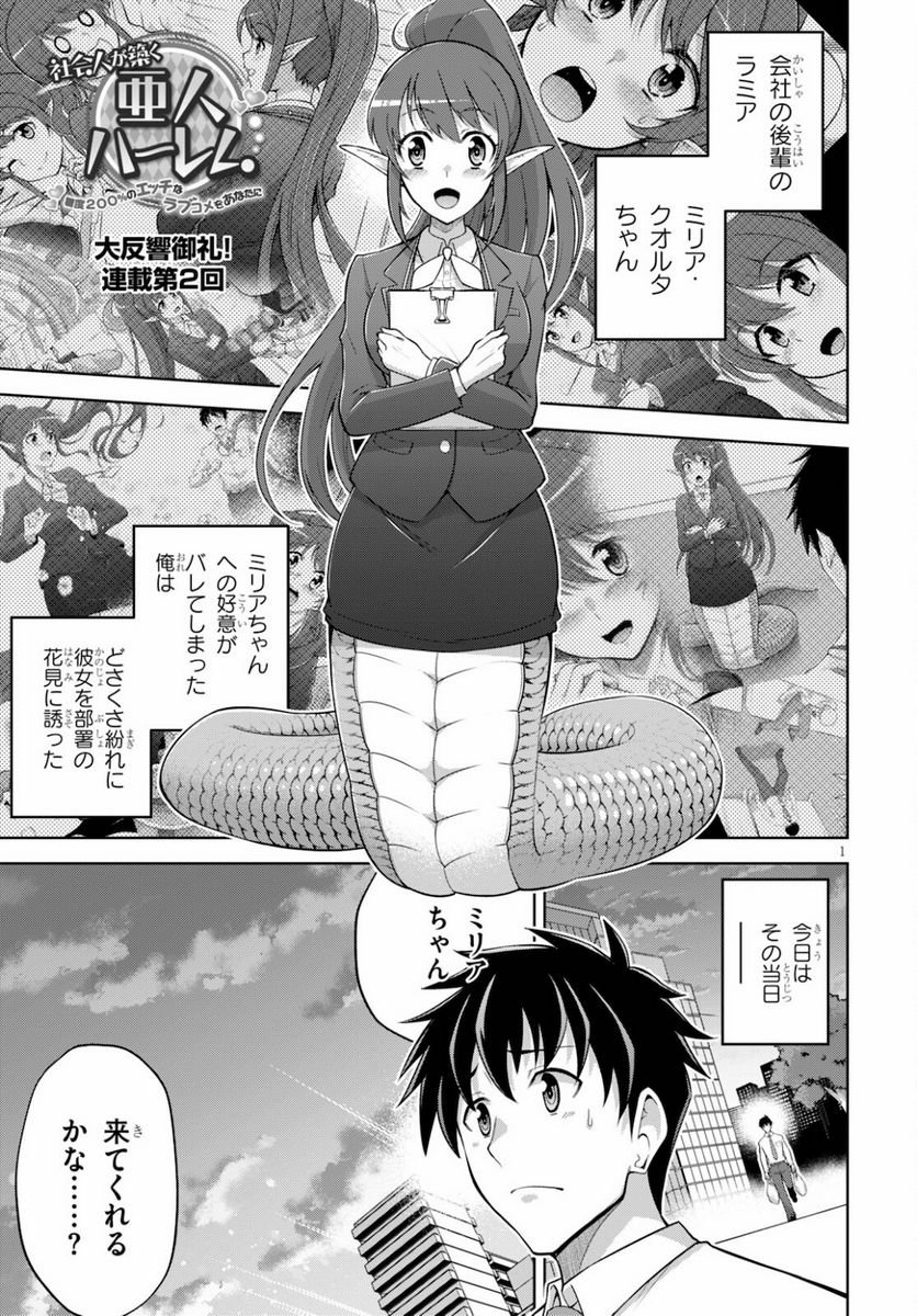 社会人が築く亜人ハーレム　糖度２００％のエッチなラブコメをあなたに - 第2話 - Page 1