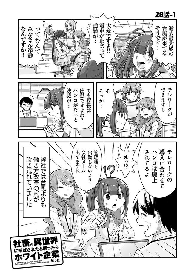 社畜が異世界に飛ばされたと思ったらホワイト企業だった - 第28話 - Page 1