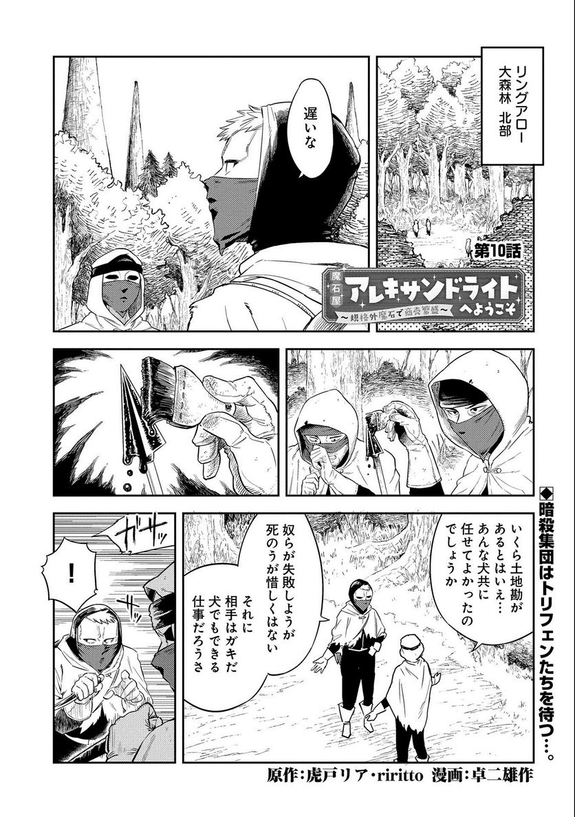 魔石屋アレキサンドライトへようこそ ～規格外魔石で商売繁盛～ - 第10話 - Page 1