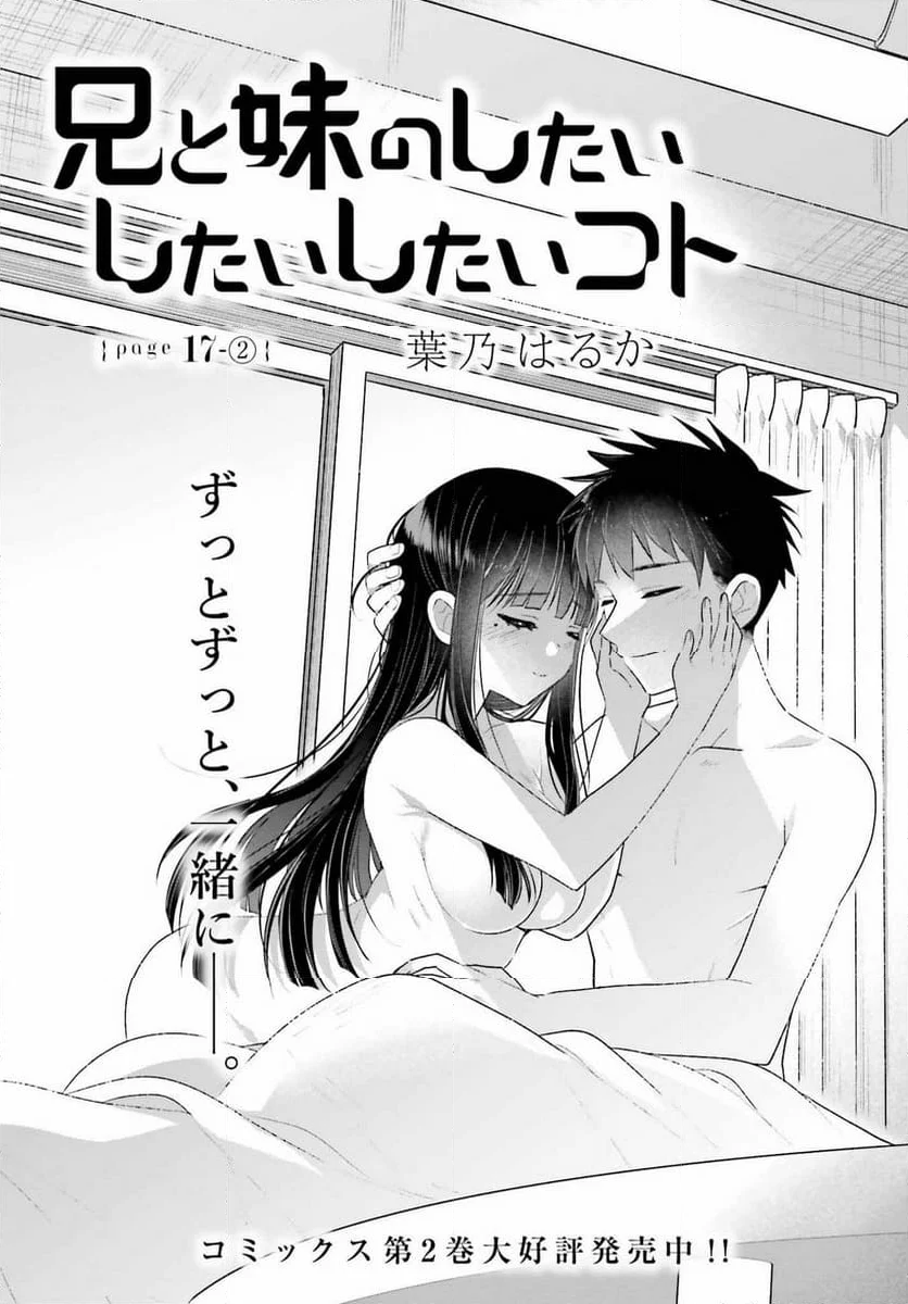 兄と妹のしたいしたいしたいコト 第17.2話 - Trang 1