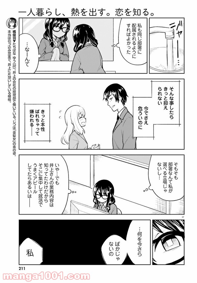 一人暮らし、熱を出す。恋を知る。 - 第12話 - Page 7