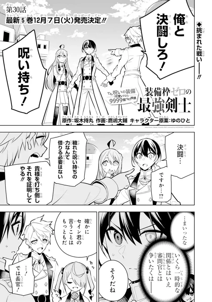 装備枠ゼロの最強剣士 でも、呪いの装備(可愛い)なら9999個つけ放題 第30.1話 - Trang 1